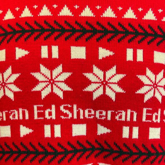Another British Jumper ED SHEERAN Ugly Christmas Sweater Size Small - Picture 2 of 6